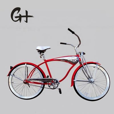 17kg 26inch 68Spokes Rim Sliver χρώμα CP πλαίσιο Χρωμικό χρώμα μονής ταχύτητας OEM / ODM άνδρες μπροστινό ελατήριο πιρούνι παραλία cruiser ποδήλατο