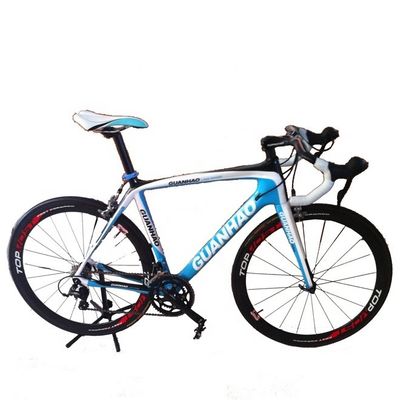 Ανθεκτική κατασκευή 700C 18S Full Carbon Fiber Racing Road Bike με συνηθισμένο πεντάλ