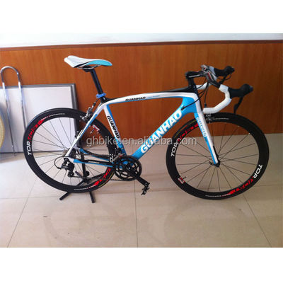 Ανθεκτική κατασκευή 700C 18S Full Carbon Fiber Racing Road Bike με συνηθισμένο πεντάλ