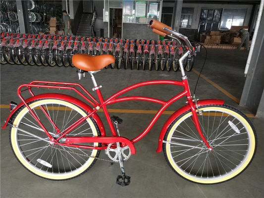 Μπλε χρώμα Μία ταχύτητα 26 ιντσών ανδρικό Vintage Cruiser ποδήλατο με μπροστινό τροχό V φρένο