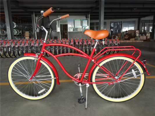 Μπλε χρώμα Μία ταχύτητα 26 ιντσών ανδρικό Vintage Cruiser ποδήλατο με μπροστινό τροχό V φρένο