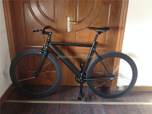 700c μαύρο αλουμινένιο πλαίσιο Fixie ποδήλατο με διπλό V φρένο σταθερή ταχύτητα Man Track ποδήλατο