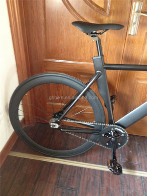 700c μαύρο αλουμινένιο πλαίσιο Fixie ποδήλατο με διπλό V φρένο σταθερή ταχύτητα Man Track ποδήλατο