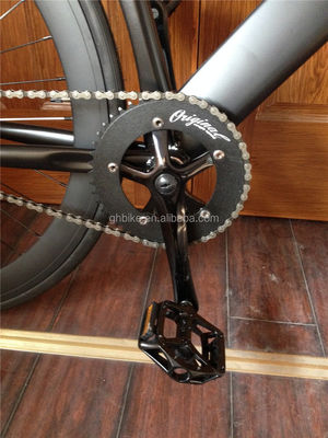 700c μαύρο αλουμινένιο πλαίσιο Fixie ποδήλατο με διπλό V φρένο σταθερή ταχύτητα Man Track ποδήλατο