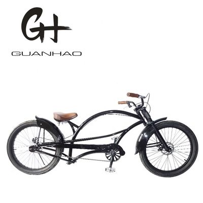 24 ιντσών κόκκινο χρώμα μακρύ ποδήλατο Chopper Cruiser με 24 * 3.0 ελαστικό και πέλμα αλουμινίου