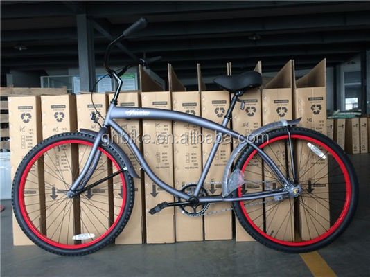 Πολιτιστικό ποδήλατο γυαλιστερό βάρος 19kg Steel Fork Beach Cruiser ποδήλατο για αστική οδήγηση