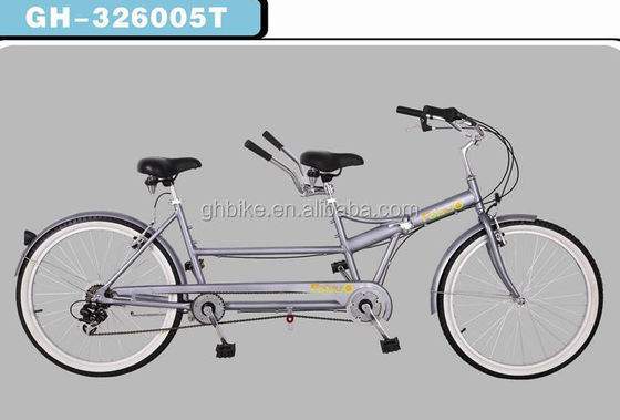 26&quot;*2.125.A / V Λευκό τοίχωμα Steel Fork Tandem Bike με 7-Speed αναδιπλούμενο διθέσιο ποδήλατο