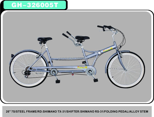 FD ShimanoTY-18 και RD ShimanoTY-18 Derailleur 26 ιντσών Τανδημικό ποδήλατο για δύο αναβάτες