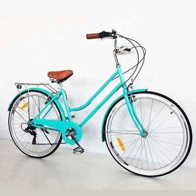 CPSC Colorful 700C CE Hi-Steel Lady City ποδήλατο με πέλμα από κράμα αλουμινίου και 7 ταχύτητες