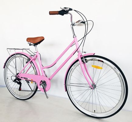 CPSC Colorful 700C CE Hi-Steel Lady City ποδήλατο με πέλμα από κράμα αλουμινίου και 7 ταχύτητες