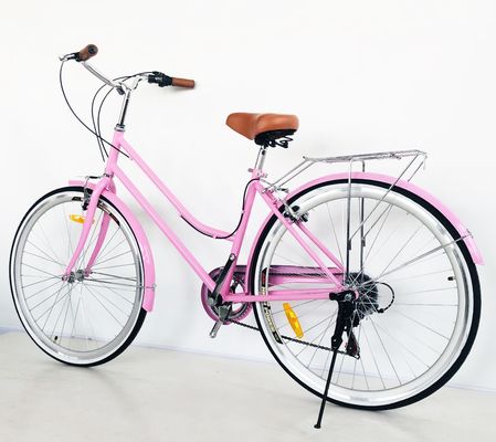 CPSC Colorful 700C CE Hi-Steel Lady City ποδήλατο με πέλμα από κράμα αλουμινίου και 7 ταχύτητες