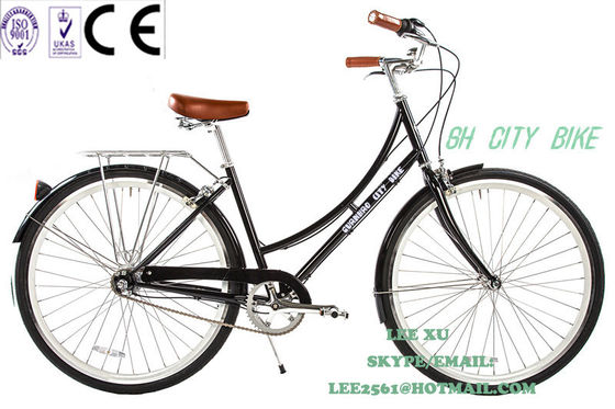 1.8m μήκος CE Ευρώπη OEM λογότυπο Hi-Ten Steel Frame Single Speed ποδήλατα πόλης για γυναίκες 26 ιντσών