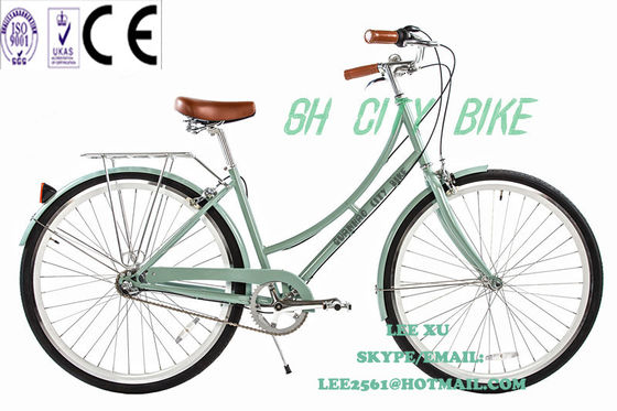 1.8m μήκος CE Ευρώπη OEM λογότυπο Hi-Ten Steel Frame Single Speed ποδήλατα πόλης για γυναίκες 26 ιντσών