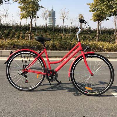 Οδός 28 ιντσών Ofo 7 ταχύτητες Ρέτρο Κυρίες Γυναίκες Κορίτσια CE Ολλανδικό στυλ Λευκό ποδήλατο πόλης