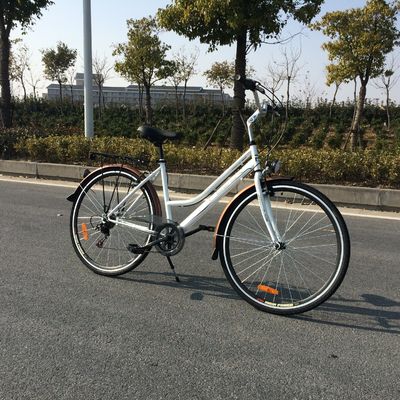 Οδός 28 ιντσών Ofo 7 ταχύτητες Ρέτρο Κυρίες Γυναίκες Κορίτσια CE Ολλανδικό στυλ Λευκό ποδήλατο πόλης