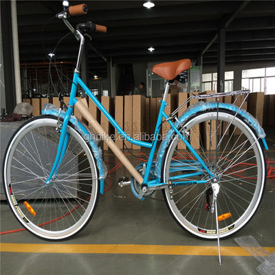 Μπλε χρώμα 7 ταχύτητες Vintage Lady City Cruiser Bike Γυναίκες Ρετρό ποδήλατα για την πόλη