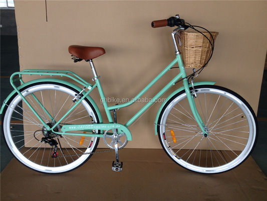 Μπλε χρώμα 7 ταχύτητες Vintage Lady City Cruiser Bike Γυναίκες Ρετρό ποδήλατα για την πόλη