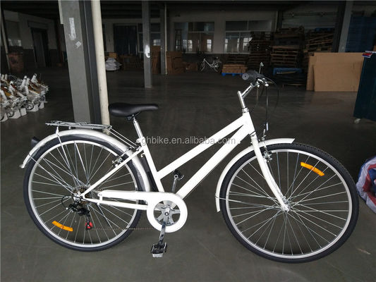Ενηλίκιος Υβριδικό ποδήλατο 700C 6 ταχύτητας Lady City Cruiser ποδήλατο με συνολικό βάρος 17kg