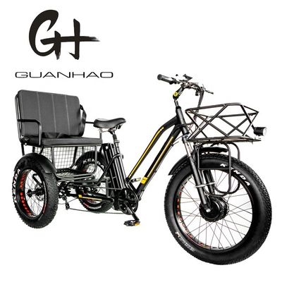 Κάτω σωλήνας 48V 750W 17AH μπαταρία λιθίου 45KM / H bafang Μπροστά κινητήρα Ηλεκτρικό επιβατικό τρίκυκλο