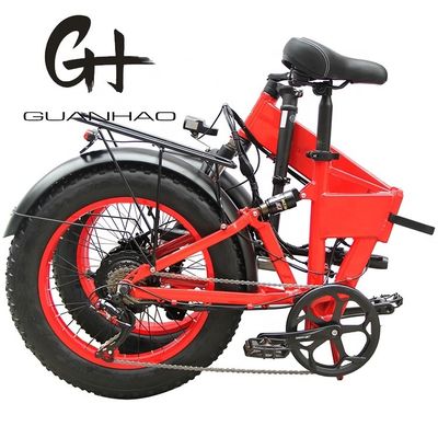 20&quot; πλήρης ανάρτησης χιόνι 500W 14AH 4.0 Fat Tire Ηλεκτρικό κρυμμένο μπαταρία αναδιπλούμενο ποδήλατο