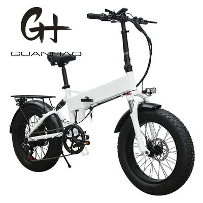20&quot; πλήρης ανάρτησης χιόνι 500W 14AH 4.0 Fat Tire Ηλεκτρικό κρυμμένο μπαταρία αναδιπλούμενο ποδήλατο
