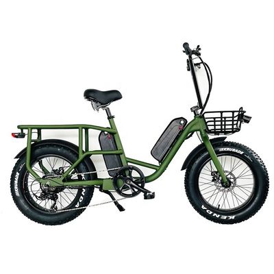 20&quot; 48V 34AH μπαταρία λιθίου 1000W 50KM/H Αλουμινίου Φρέμα 7 ταχύτητες φορτίο Ηλεκτρική διπλή μπαταρία υβριδικό Fat Snow ελαστικό 4.0 ποδήλατο