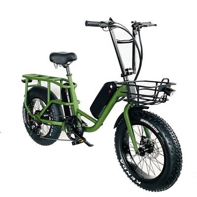 20&quot; 48V 34AH μπαταρία λιθίου 1000W 50KM/H Αλουμινίου Φρέμα 7 ταχύτητες φορτίο Ηλεκτρική διπλή μπαταρία υβριδικό Fat Snow ελαστικό 4.0 ποδήλατο