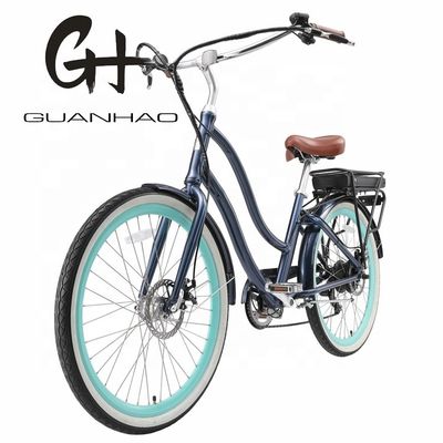 26 &quot; 500W OEM Προσαρμόστε CE 48V 14AG μπαταρία λιθίου 7 ταχύτητα PAS βήμα μέσω γυναικών Lady Girl Beach Cruiser ηλεκτρικό ποδήλατο