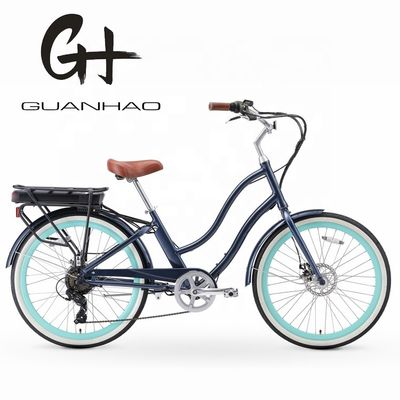 26 &quot; 500W OEM Προσαρμόστε CE 48V 14AG μπαταρία λιθίου 7 ταχύτητα PAS βήμα μέσω γυναικών Lady Girl Beach Cruiser ηλεκτρικό ποδήλατο