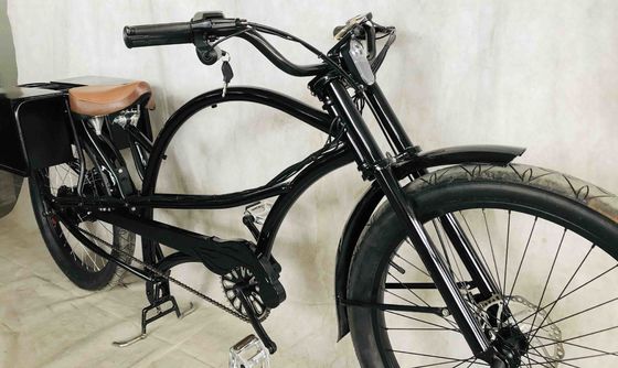 750W 48V 118AH 24&quot; 3,0 ελαστικό Μία ταχύτητα 45KM / H Διπλή μπαταρία Ηλεκτρικό Chopper Bike