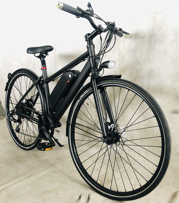26 ιντσών 7 ταχύτητες OEM Αλουμινίου Φρέμα 500W 48V 45KM / H Γυναίκες City Girl Ηλεκτρικό υβριδικό ποδήλατο