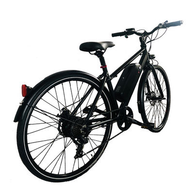 26 ιντσών 7 ταχύτητες OEM Αλουμινίου Φρέμα 500W 48V 45KM / H Γυναίκες City Girl Ηλεκτρικό υβριδικό ποδήλατο