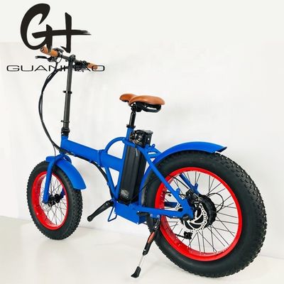 Σύντομο 20 ιντσών 500W 48V 14AH 28MPH Ηλεκτρικό αναδιπλούμενο ποδήλατο λιπαρό ελαστικό αναδιπλούμενο ηλεκτρικό ποδήλατο χιόνι EBIKE