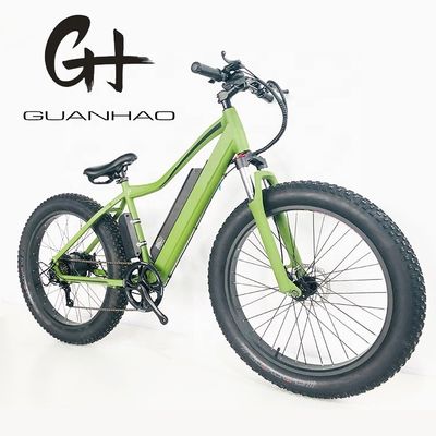Sunrace 7 ταχύτητες Derailleur 26inch Fat ελαστικό 500W πράσινο χρώμα ηλεκτρικό βουνό χιονό ηλεκτρικό ποδήλατο