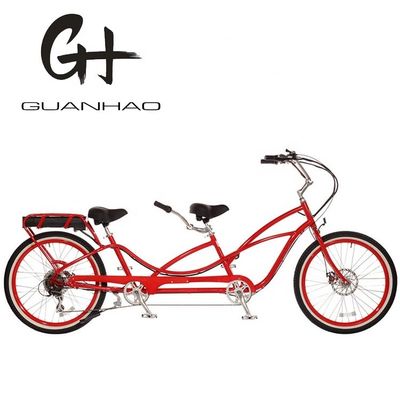Μέγιστη ταχύτητα 30-50Km/h 500W 26&quot;*2.3 LCD Display Tandem Electric Bike για δύο άτομα