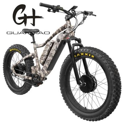 Κεντρικός κινητήρας 26 &quot;4,0 Fat Tire Ενήλικες ηλεκτρικό ποδήλατο με διπλή μπαταρία 48V1000W X2WD CE