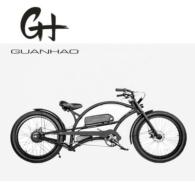 Μία ταχύτητα 750W 28MPH 48V 17AH 24inch 3.0 Tire Chopper Ηλεκτρικό ποδήλατο Beach Cruiser
