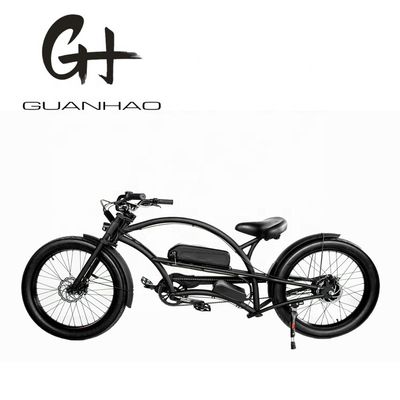 Μία ταχύτητα 750W 28MPH 48V 17AH 24inch 3.0 Tire Chopper Ηλεκτρικό ποδήλατο Beach Cruiser