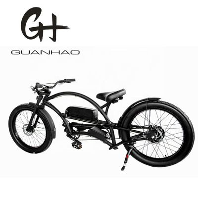 Μία ταχύτητα 750W 28MPH 48V 17AH 24inch 3.0 Tire Chopper Ηλεκτρικό ποδήλατο Beach Cruiser