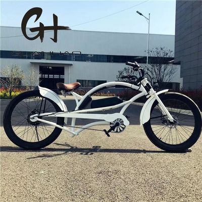 Μία ταχύτητα 750W 28MPH 48V 17AH 24inch 3.0 Tire Chopper Ηλεκτρικό ποδήλατο Beach Cruiser