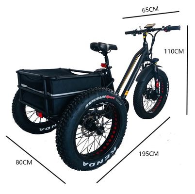 Μεγάλη ισχύς 48V 13AH 750W 45KM/H UL2849 Bafang μπροστινό κινητήρα ηλεκτρικό ελαστικό λίπος τρικυκλώματος 20