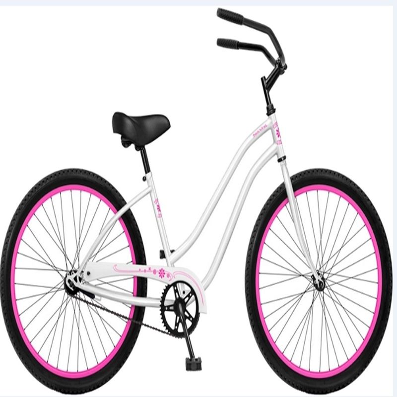 Βήμα διαμέσου του σχεδιασμού 26 ιντσών Beach Cruiser Bike με Coaster Foot Brake και λευκό χρώμα