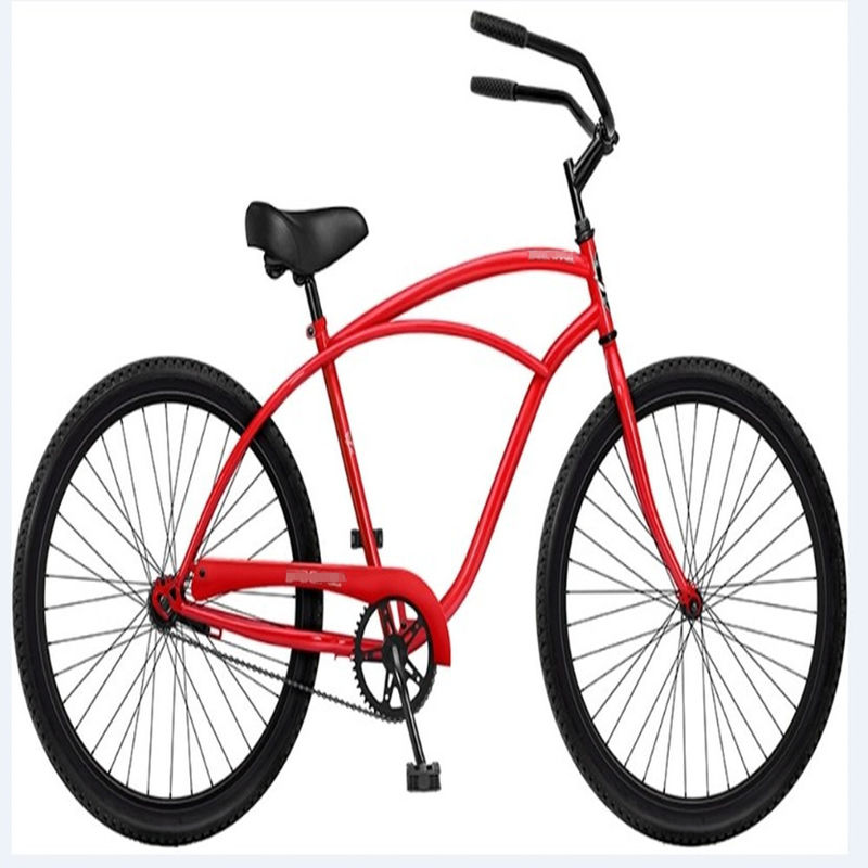 26 ίντσες Κόκκινο χρώμα Κλασικά Beach Cruiser ποδήλατα ανδρών με μεγάλο και άνετο κάθισμα