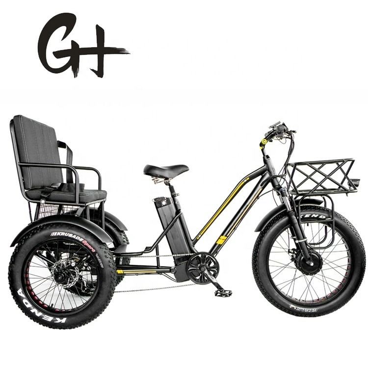 24&quot; 48V μπροστινό τροχό 750W 45KM/H Μαξ φορτίο 300KG 21AH Lithium μπαταρία ηλεκτρικά τρίκυκλοι