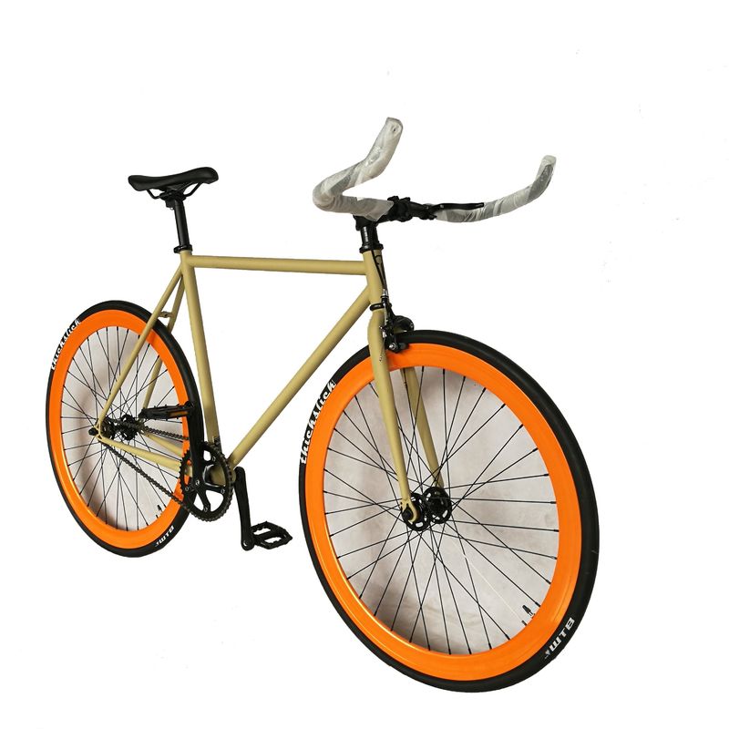 700C Hi-Ten Steel Frame Διπλό τοίχωμα 43MM Αλουμίνιο RIM Μονή ταχύτητα τροχιά σταθερή ταχύτητα ποδήλατο