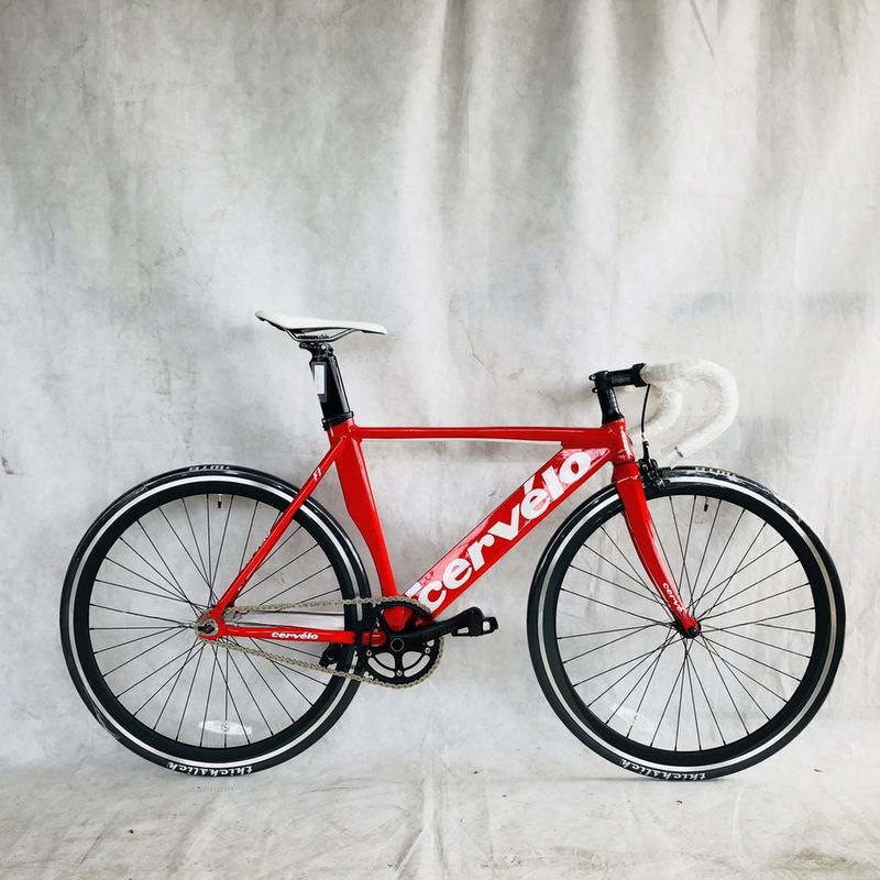 12KG 700C Single Speed Track Aluminum Frame Fixed Gear Bike με πιρούνι από ανθρακική ίνα