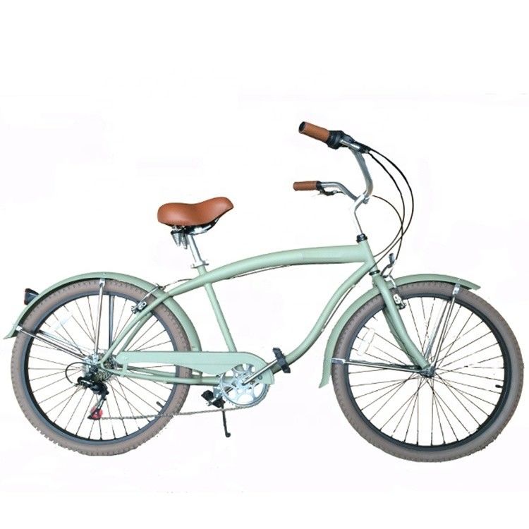 Διπλό V φρένο 26 &quot; 2.125 Λευκό Τυρί Τυρί Hi-Steel Φρέμα Shimano 7 ταχύτητα OEM Προσαρμοσμένο για ενήλικες CE CPSC ΗΠΑ Αγορά Beach Cruiser ποδήλατο