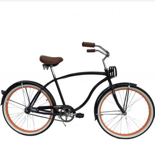 26 ιντσών Single Speed Adult Beach Cruiser Bike με μεταλλικό δίσκο Εύκολο μπροστινό δίσκο
