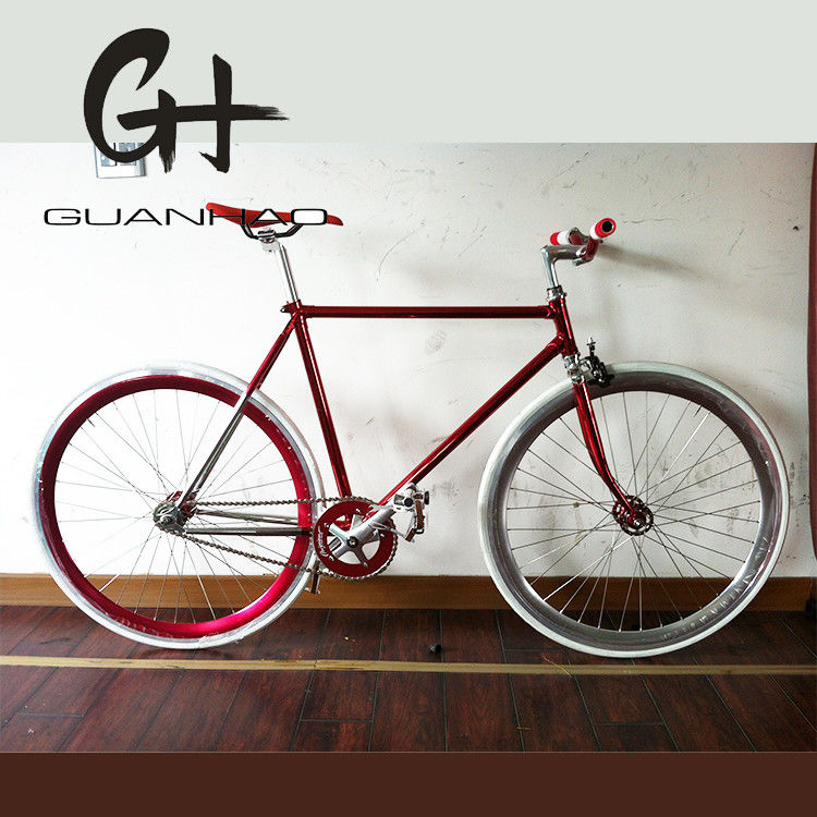700C Τραβηγμένο 4310 CR-MO Steel Frame Fork Βίντεζ μονό ταχύτητα σταθερό κιβώτιο οδικού ποδηλάτου