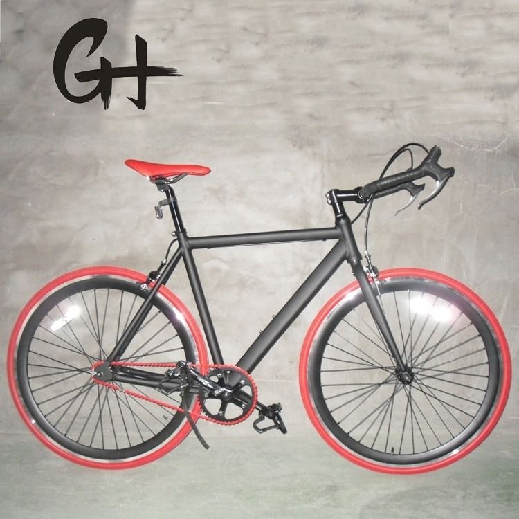 700C Full Matte Black OEM Aluminium Frame Single Speed Road Bike Ακαθάριστο βάρος 13KG